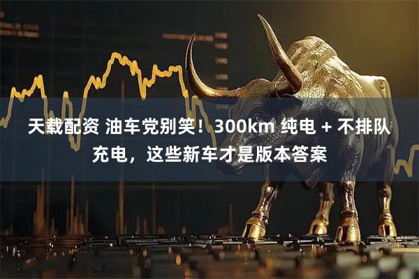 天载配资 油车党别笑！300km 纯电 + 不排队充电，这些新车才是版本答案