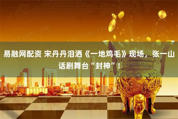易融网配资 宋丹丹泪洒《一地鸡毛》现场，张一山话剧舞台“封神”！